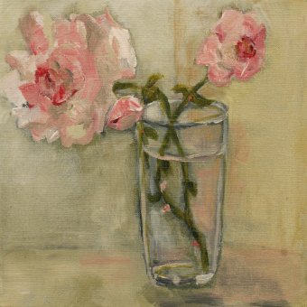 rozen in glas